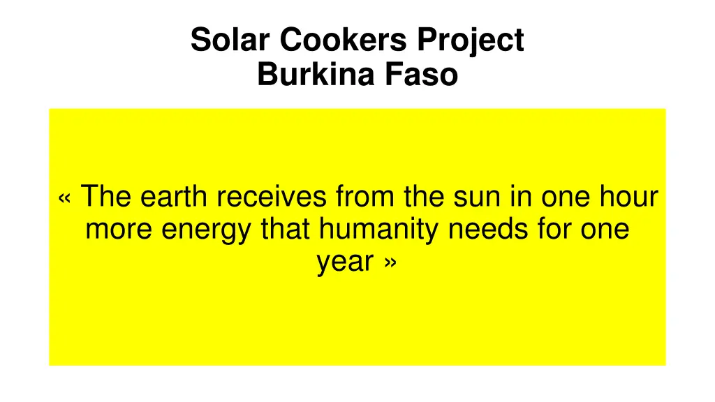 solar cookers project burkina faso