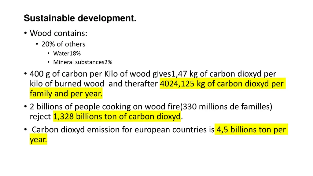 sustainable development wood contains