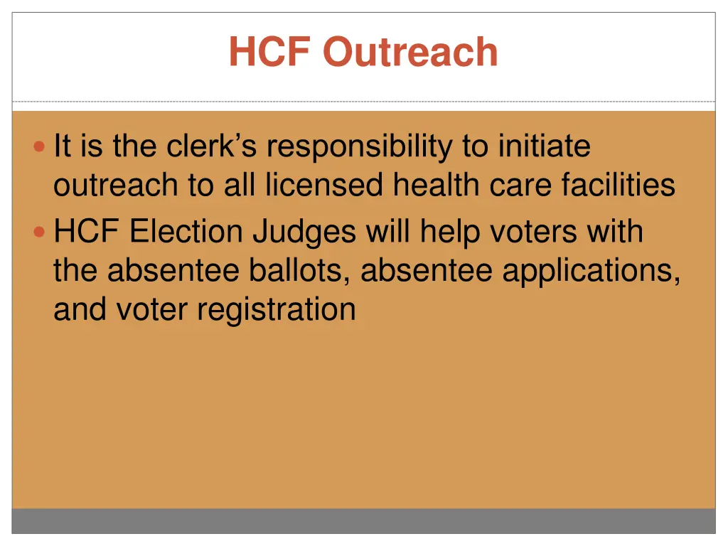 hcf outreach