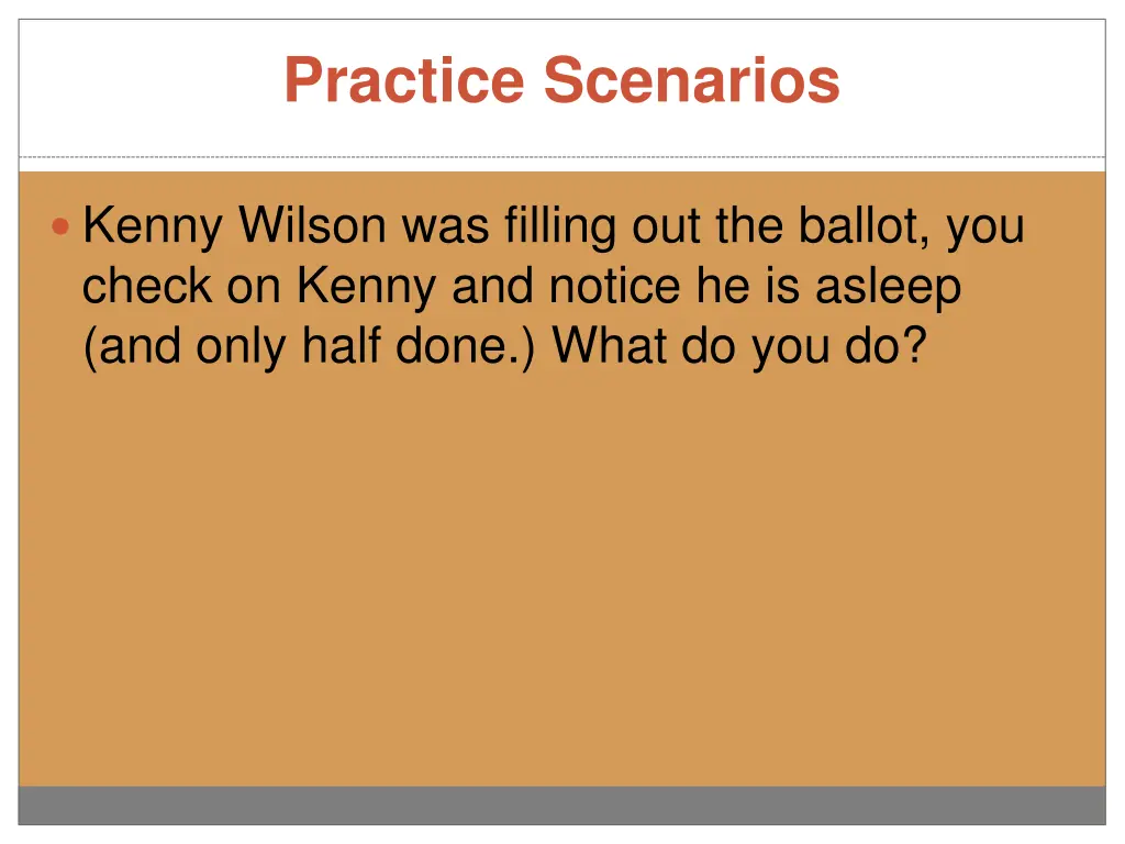 practice scenarios 3