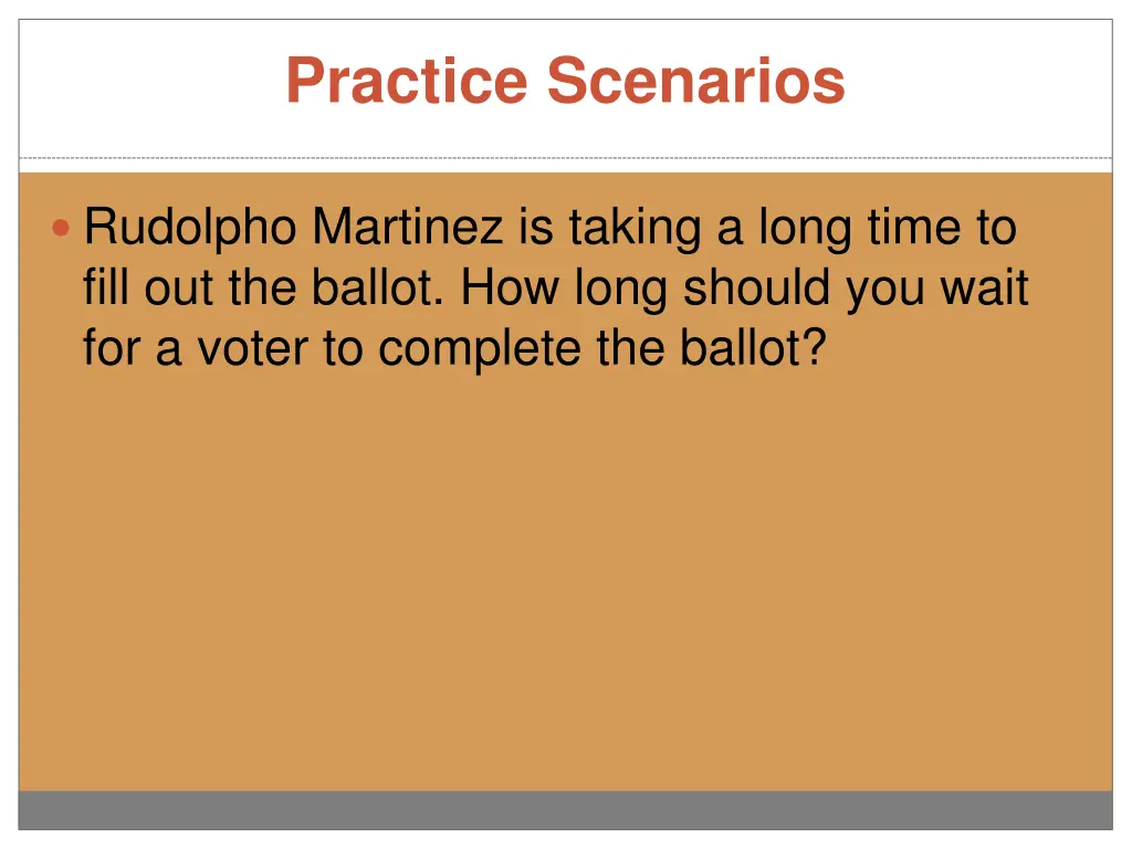 practice scenarios 5