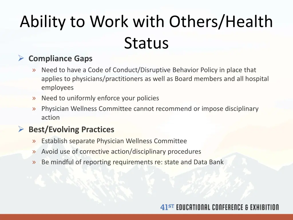 ability to work with others health status