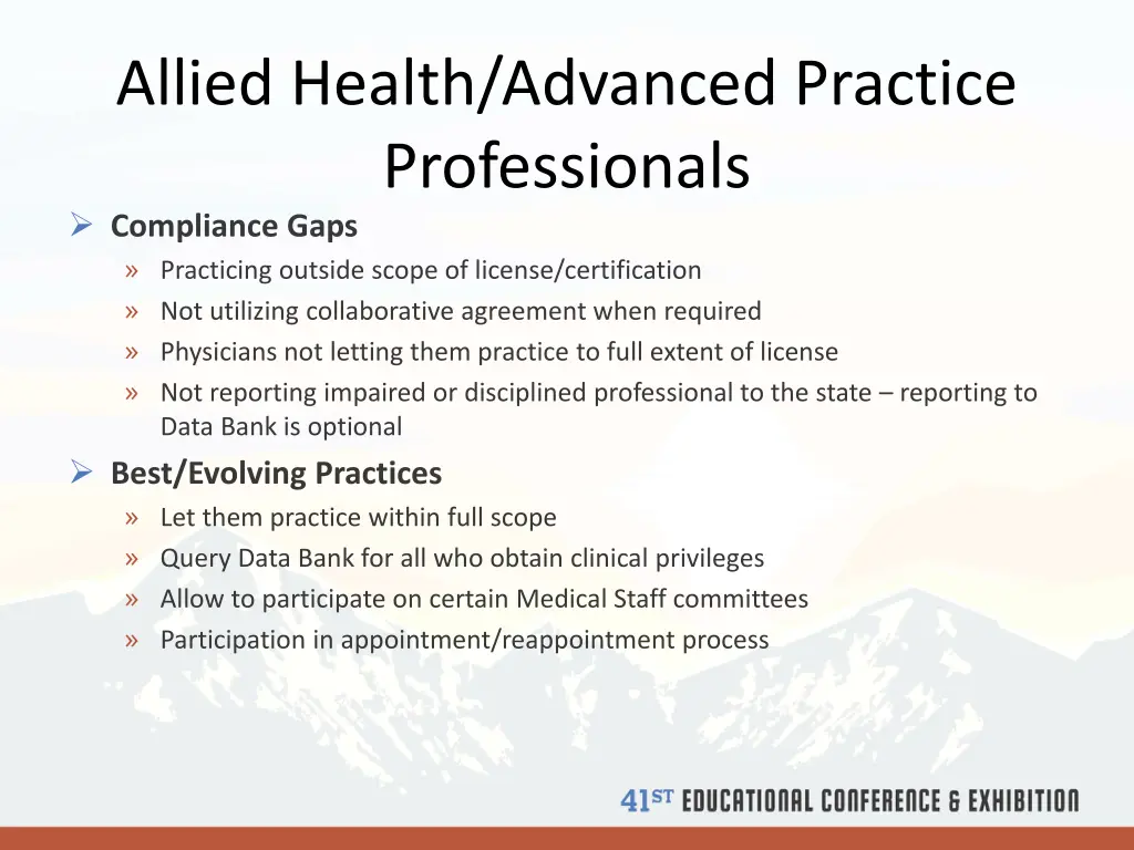 allied health advanced practice professionals