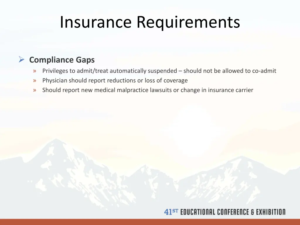 insurance requirements