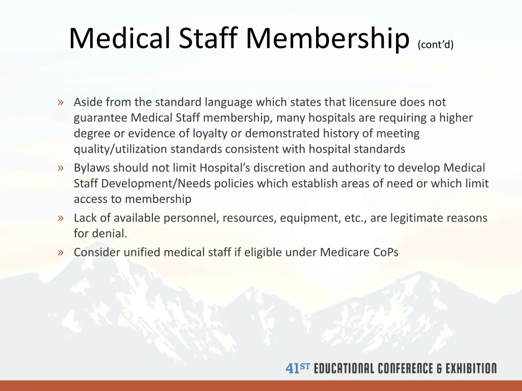 medical staff membership cont d