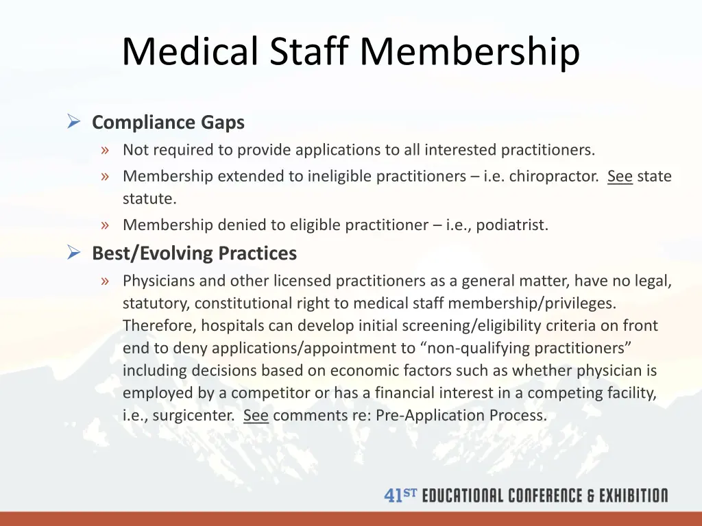 medical staff membership