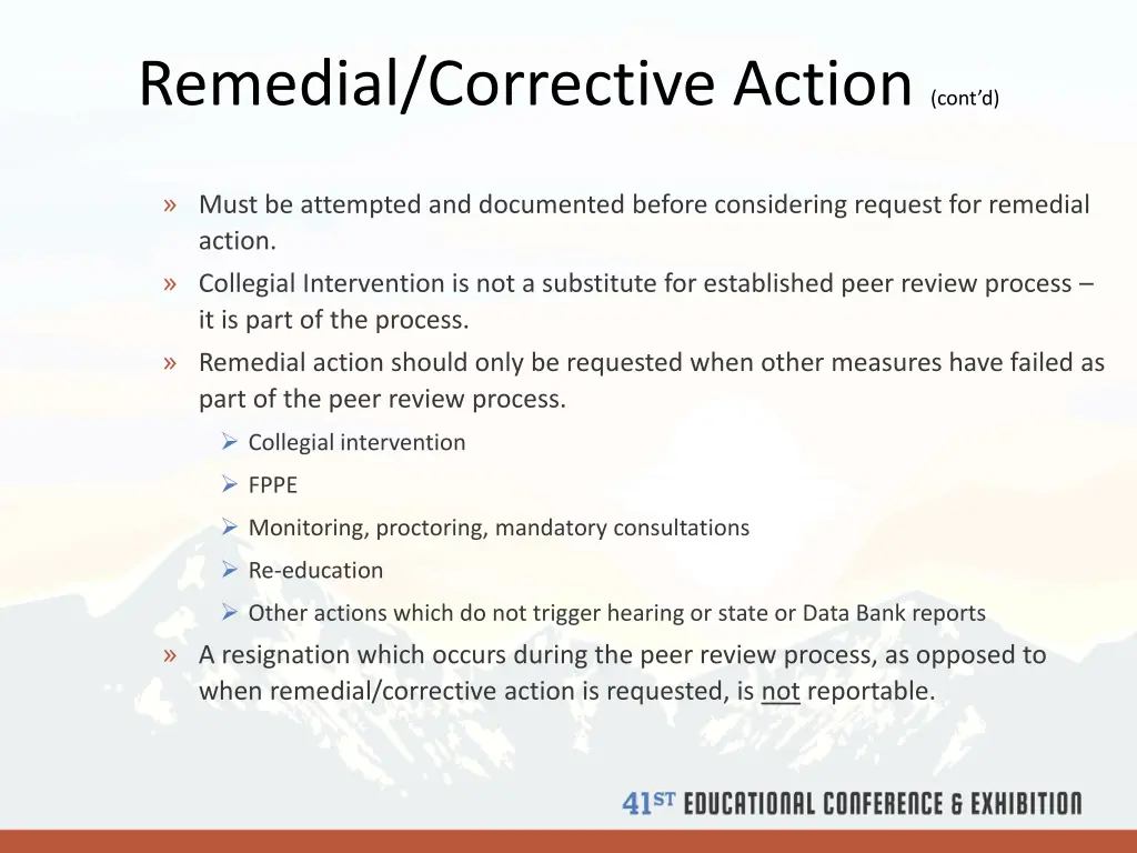 remedial corrective action cont d