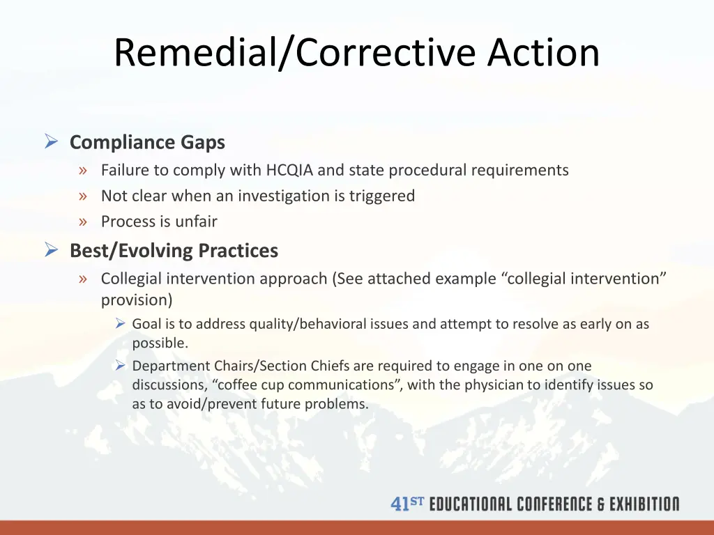 remedial corrective action