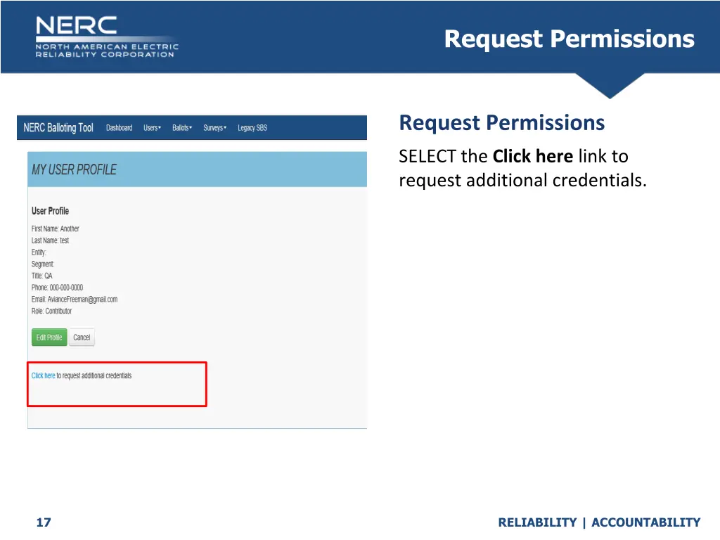 request permissions