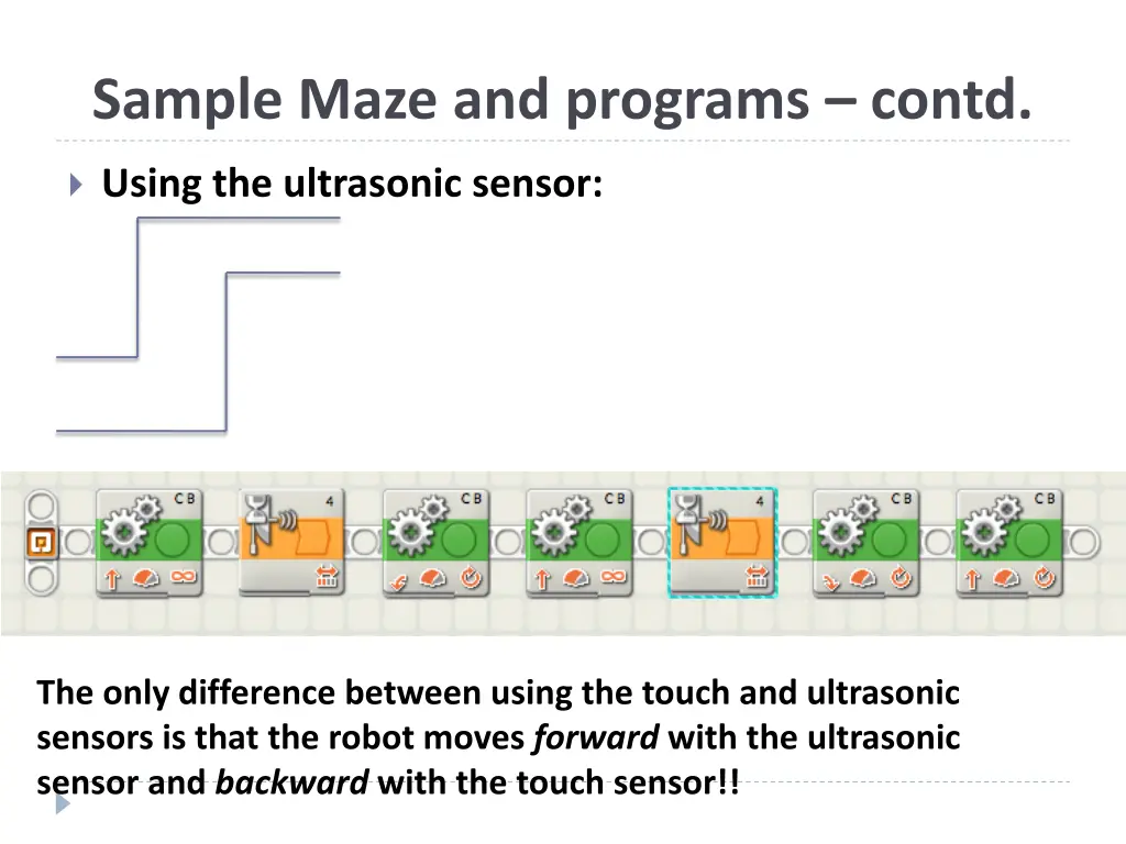 sample maze and programs contd