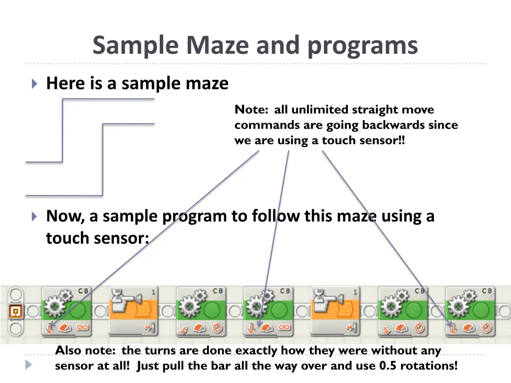 sample maze and programs