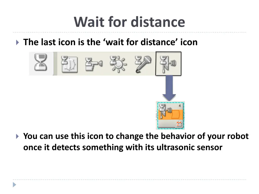 wait for distance