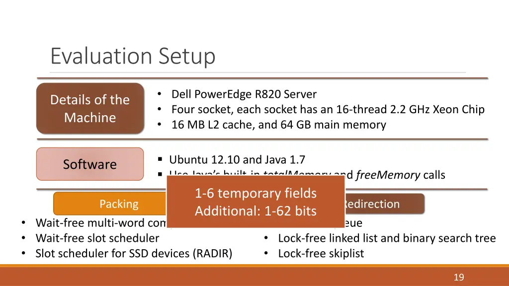 evaluation setup