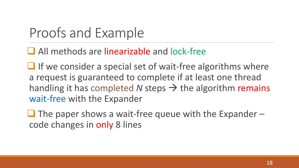 proofs and example all methods are linearizable