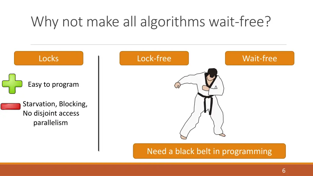 why not make all algorithms wait free