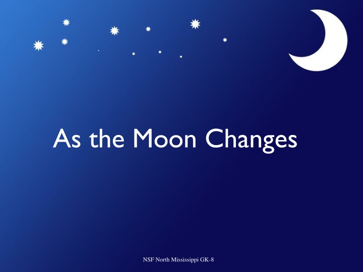 as the moon changes