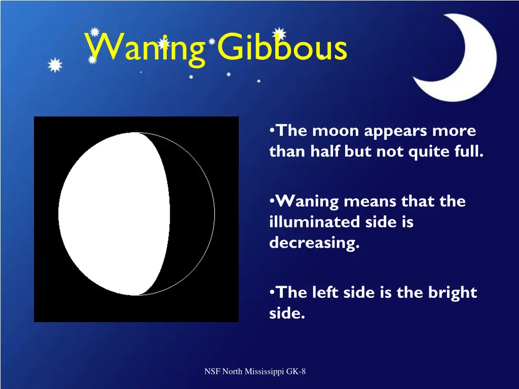 waning gibbous