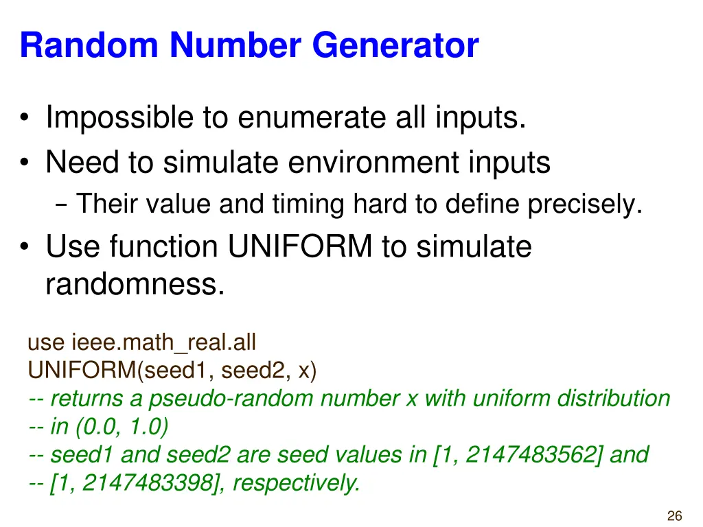 random number generator