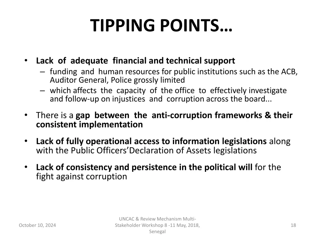 tipping points