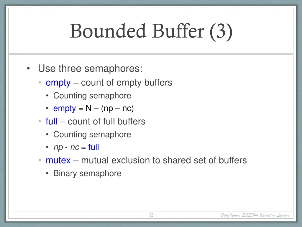 bounded buffer 3