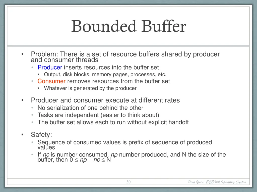 bounded buffer