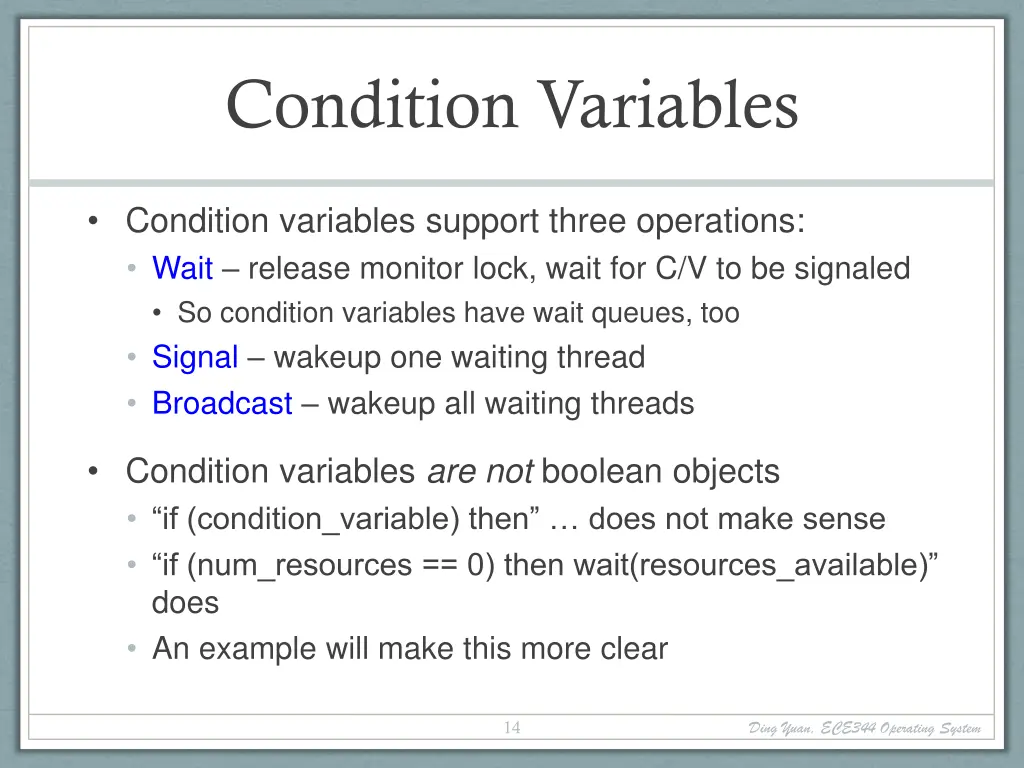 condition variables 1