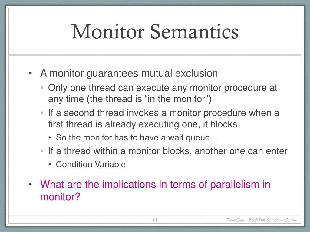 monitor semantics