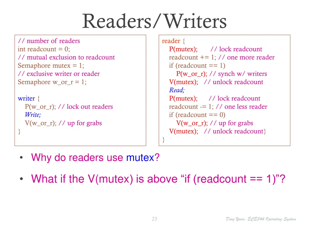 readers writers