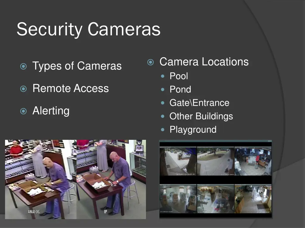 security cameras