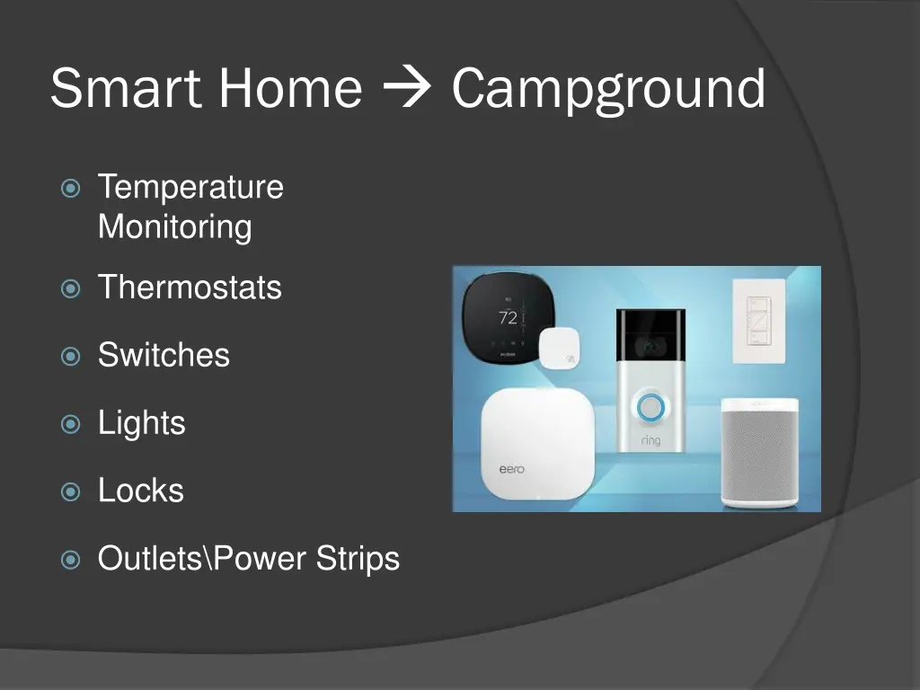 smart home campground