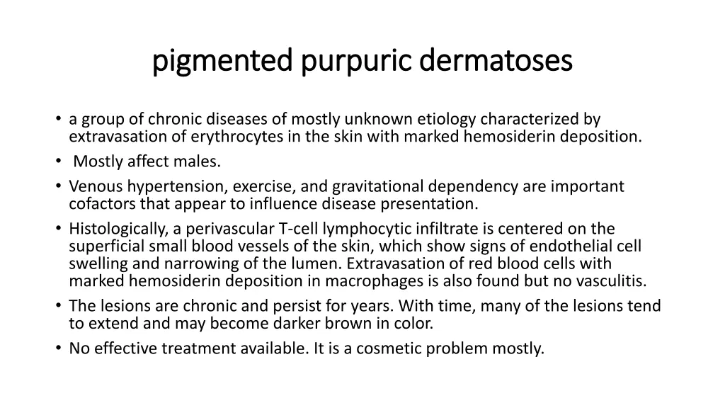 pigmented purpuric dermatoses pigmented purpuric