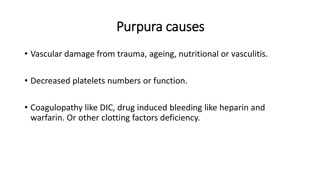 purpura causes purpura causes