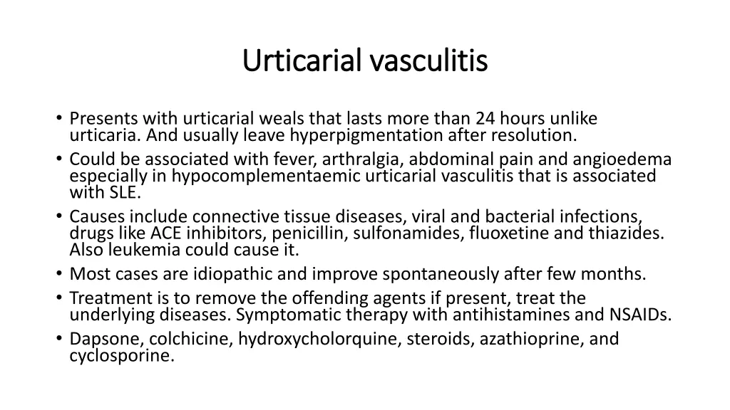 urticarial vasculitis urticarial vasculitis