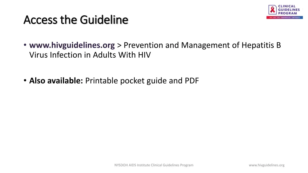 access the guideline access the guideline