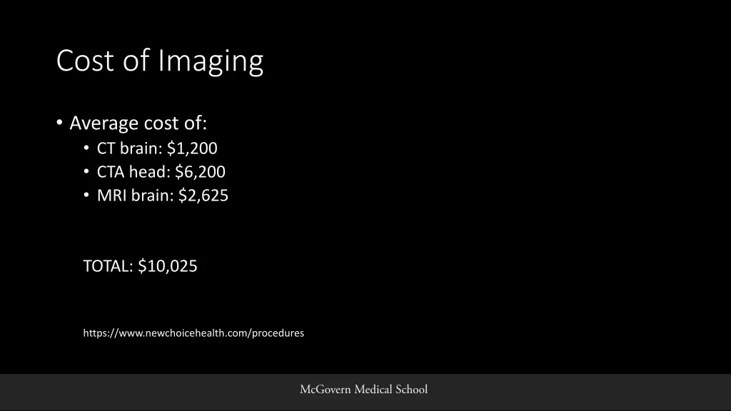 cost of imaging