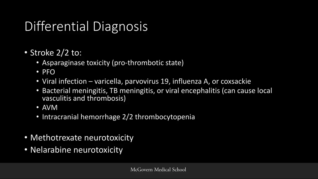 differential diagnosis