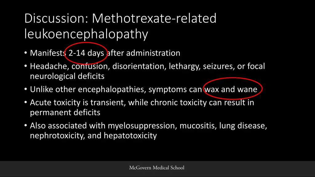 discussion methotrexate related 1