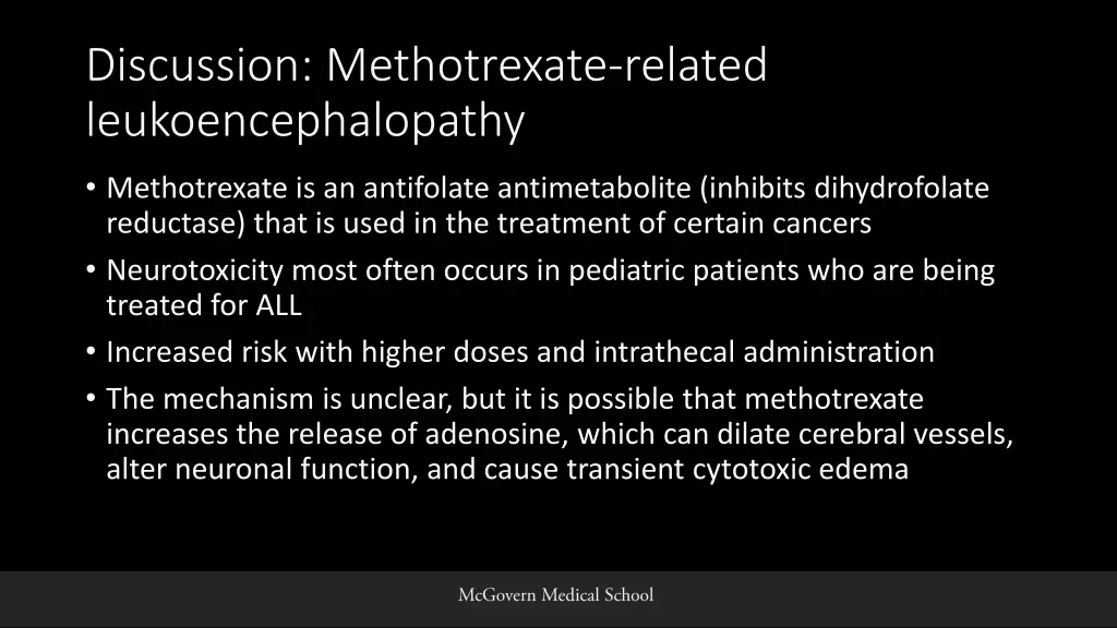 discussion methotrexate related