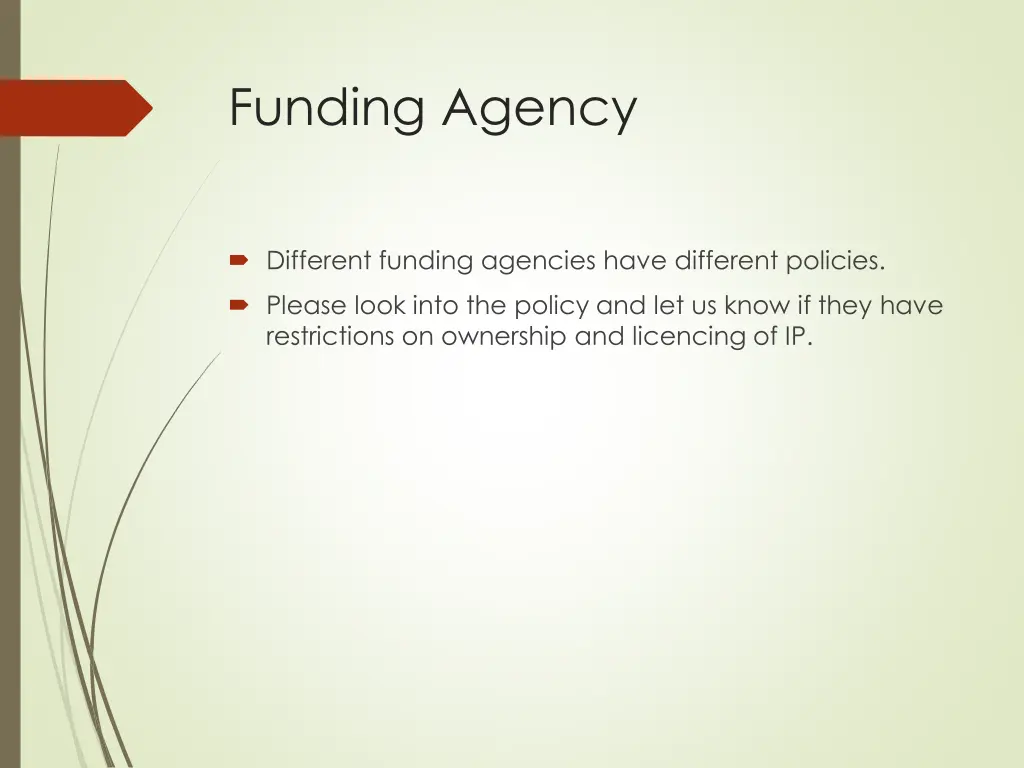 funding agency