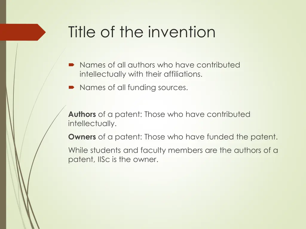 title of the invention