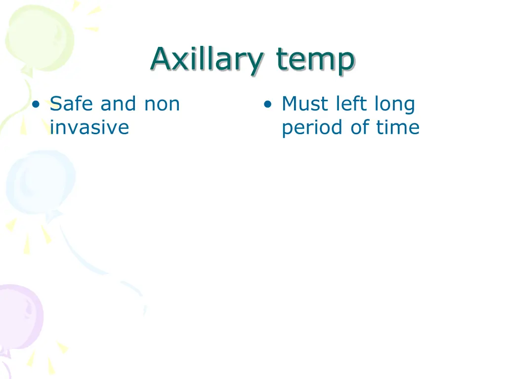 axillary temp