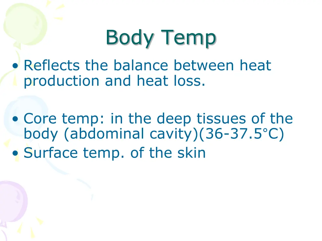 body temp