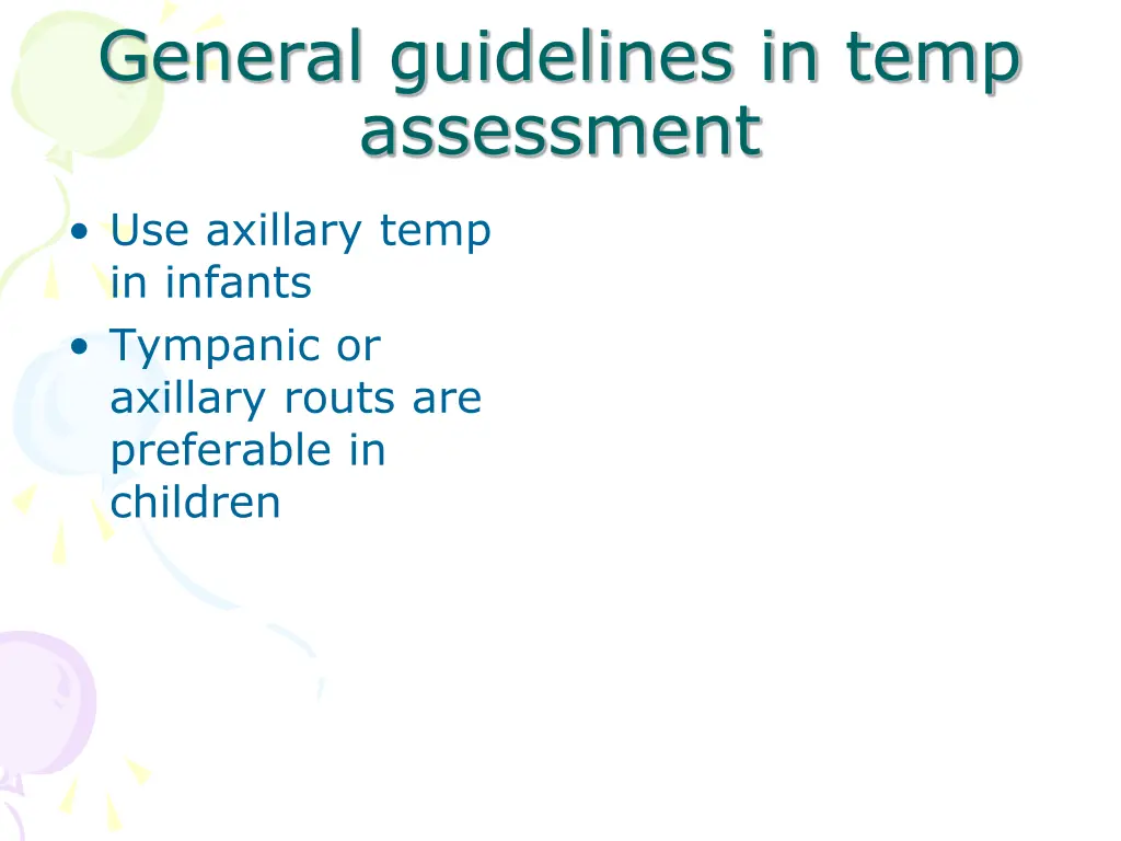 general guidelines in temp assessment 1