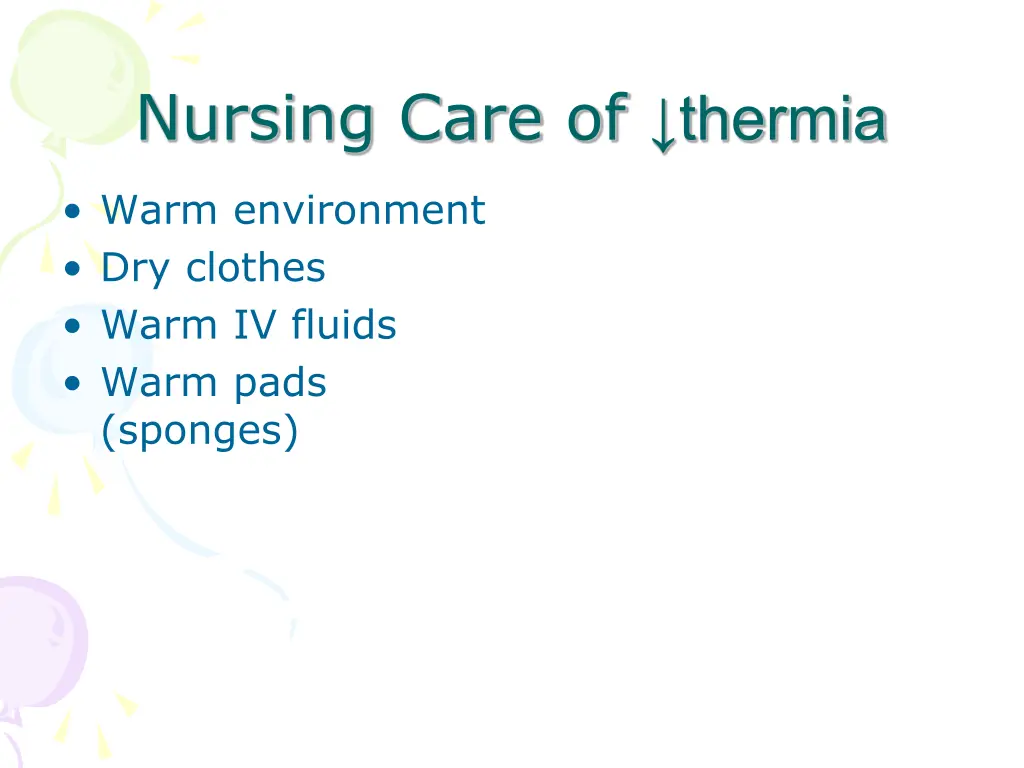 nursing care of thermia 1