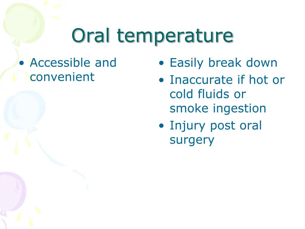 oral temperature