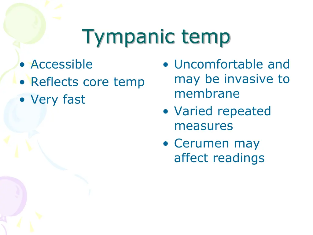 tympanic temp