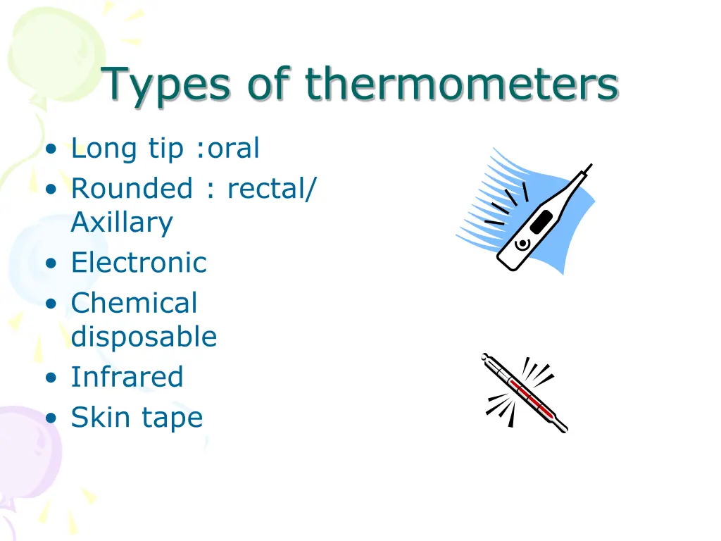 types of thermometers