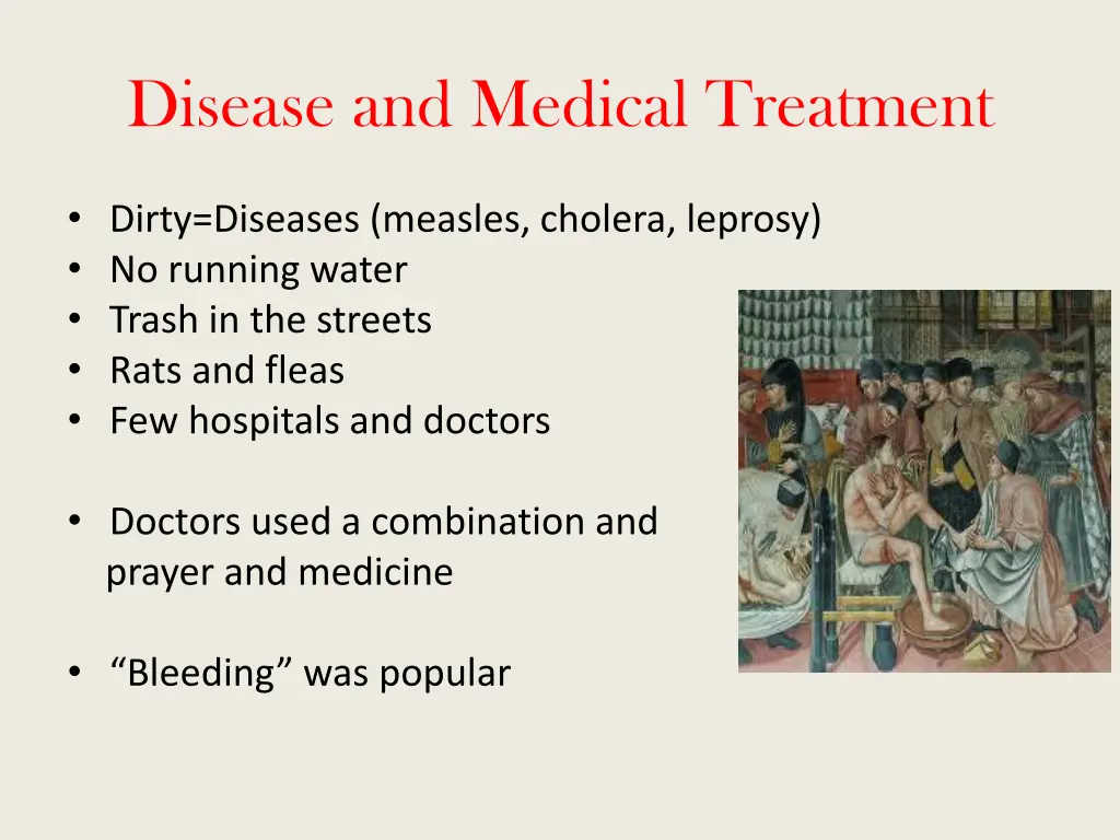 disease and medical treatment