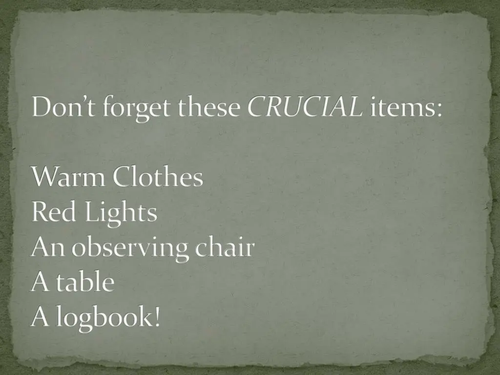 don t forget these crucial items