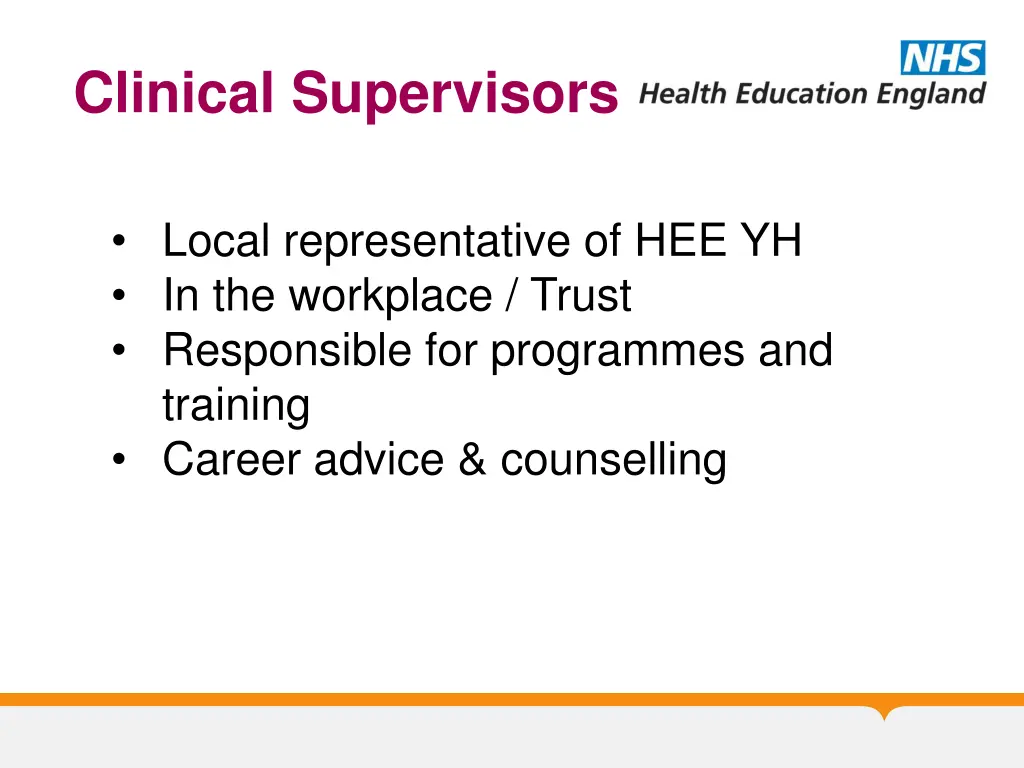 clinical supervisors